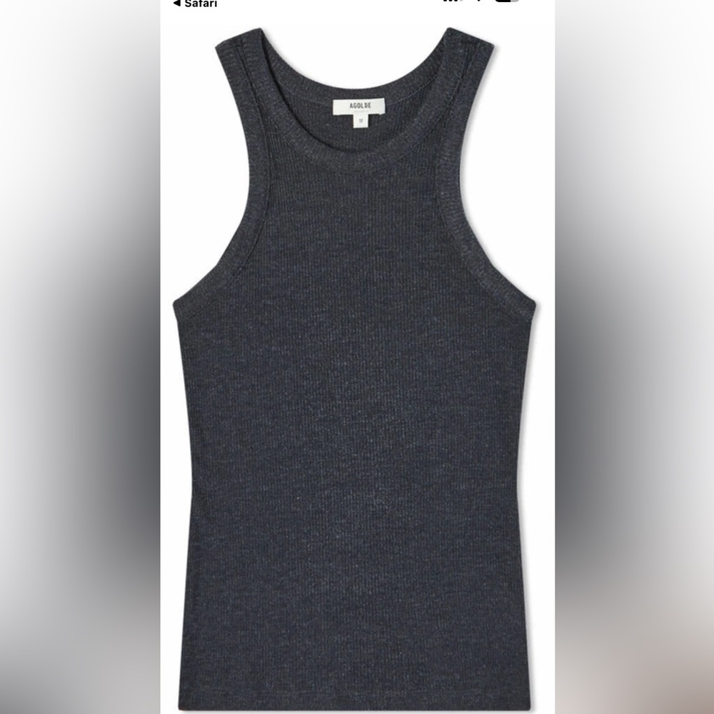 Agolde black Ribbed Tank Top NWOT